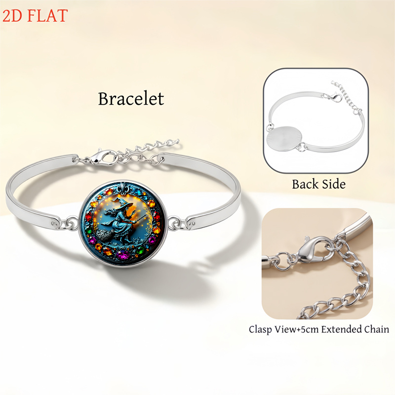 5pc Halloween Witch-Themed Jewelry Set, Festive Accessories